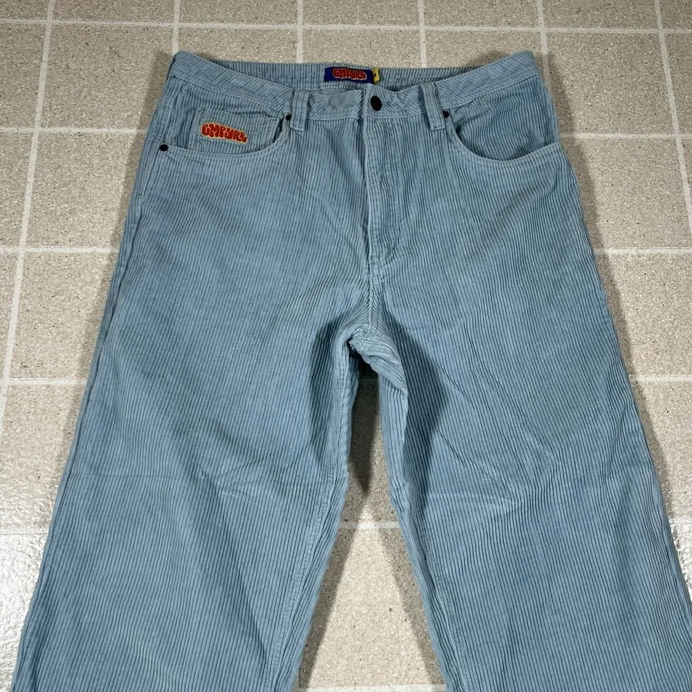 Empyre Corduroy Pants Mens 34x30 Blue Relax Corduroy Baggy Skateboarding Grunge - Picture 2 of 9